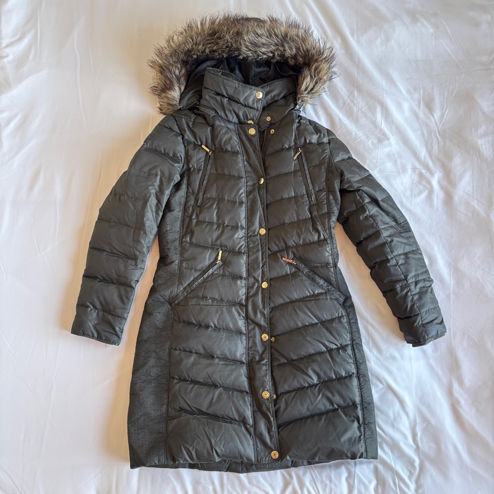 Michael Kors Green Puffer Coat Size S